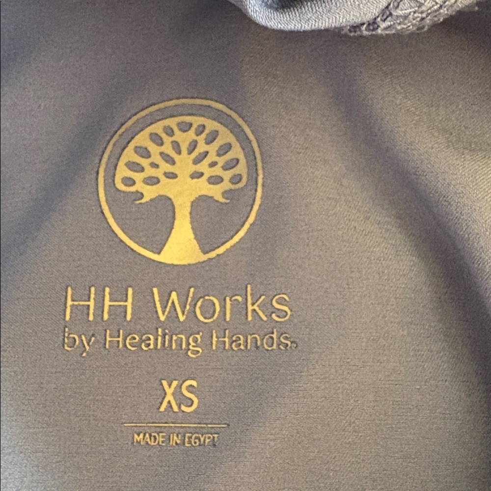XS Healing Hands Blue Jogger Scrubs bottoms pants drawstring waist - Picture 8 of 11